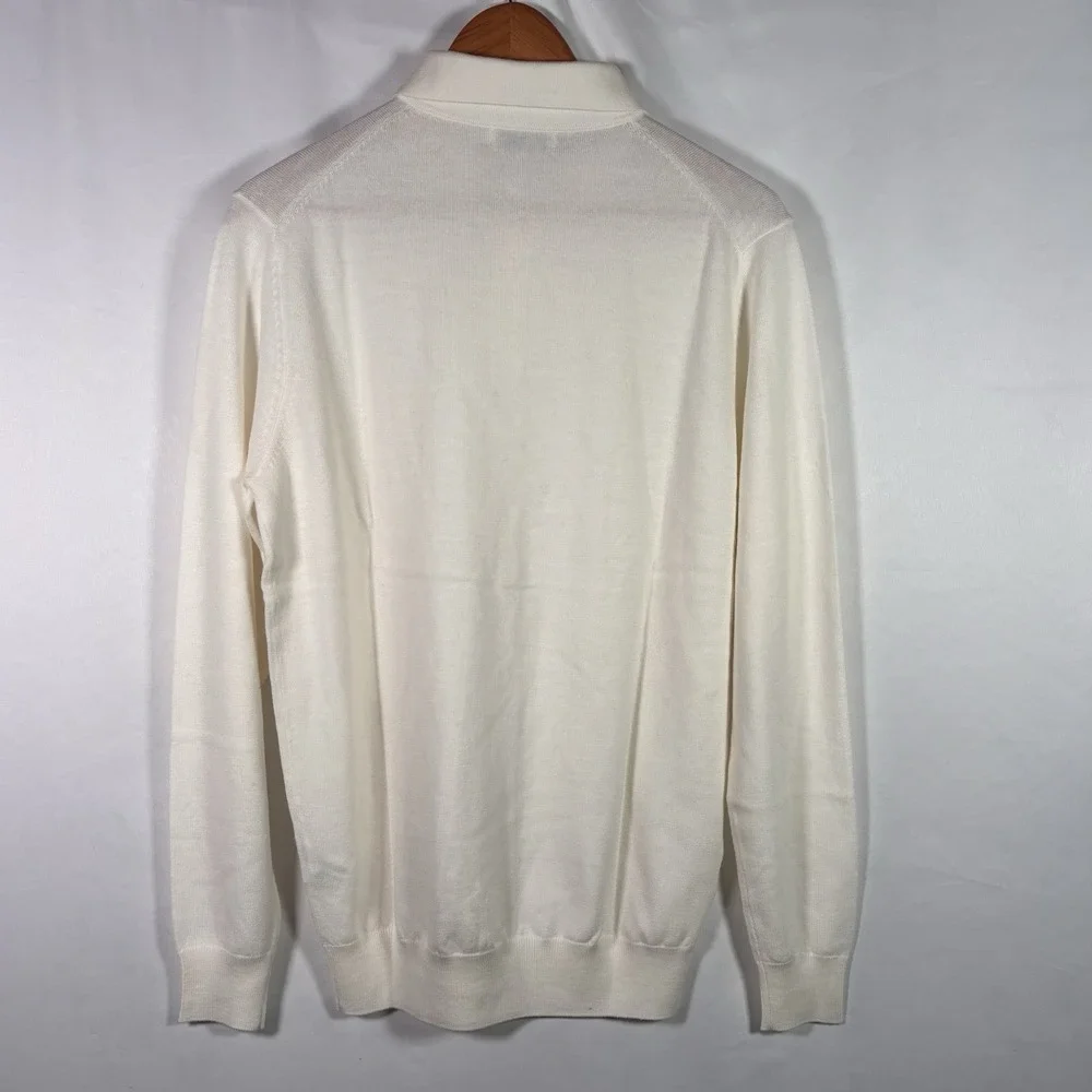 Collars And Co Australian Merino Wool Dress Polo Sweater Mens Small Luxury NWT